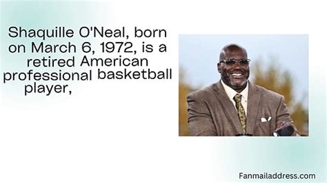 Shaquille O Neal Fan    Mail